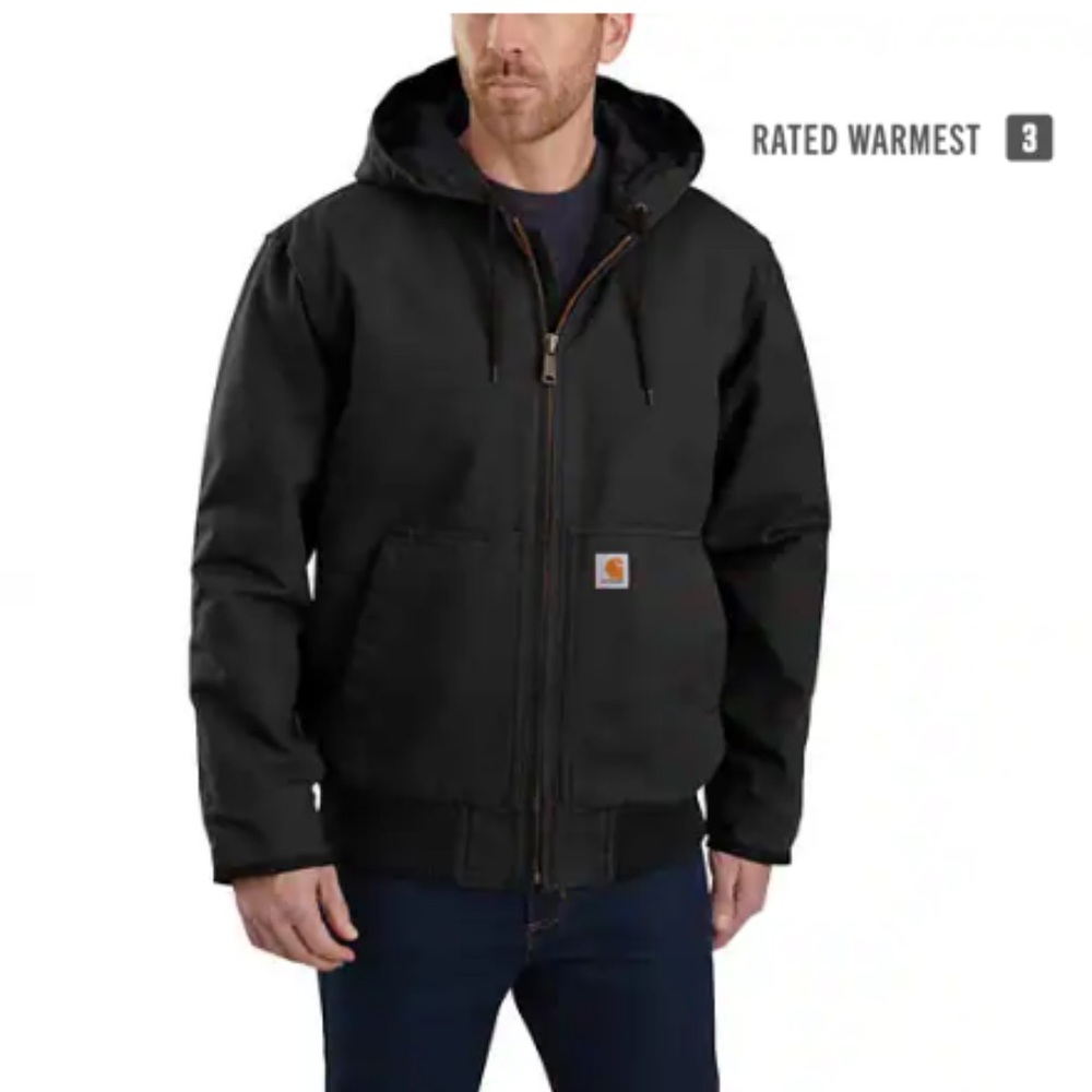Carhartt MEN'S INSULATED ACTIVE JAC - LOOSE FIT - WASHED DUCK - large